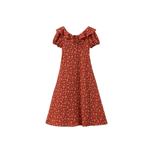 WESTLINK Короткое платье с короткими рукавами женское красное