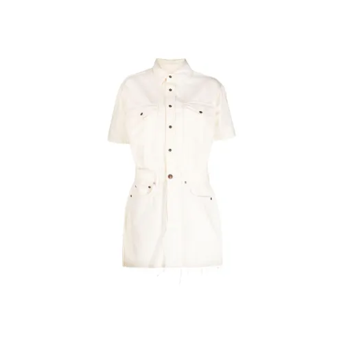 RAG BONE Короткий рукав Платье Женское Светлый Бежевый