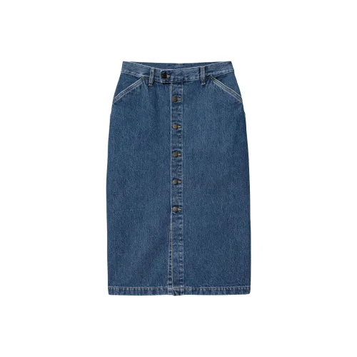 Carhartt WIP SS24 W' Colby Юбка Denim Long Юбка Женская Blue