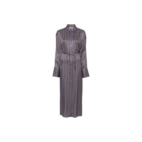 Acne Studios SS24 Длинное платье с длинными рукавами женское фиолетовое