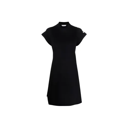 BALENCIAGA Черное Женское Короткое Платье с Рукавами