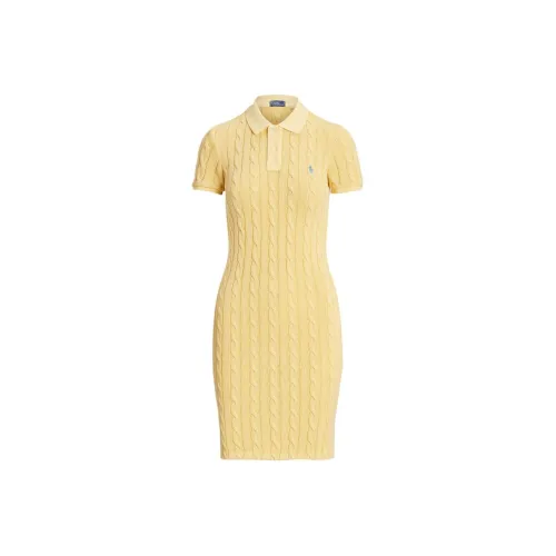 Polo Ralph Lauren SS24 Короткий рукав Платье Женское Осенний День Желтый