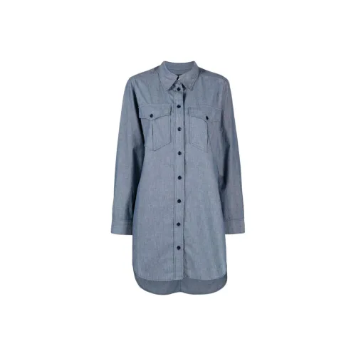 ISABEL MARANT Blue Женские Длинные Платья с Рукавами