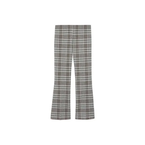 Theory Клетчатый Серый Женские Костюмные Брюки
