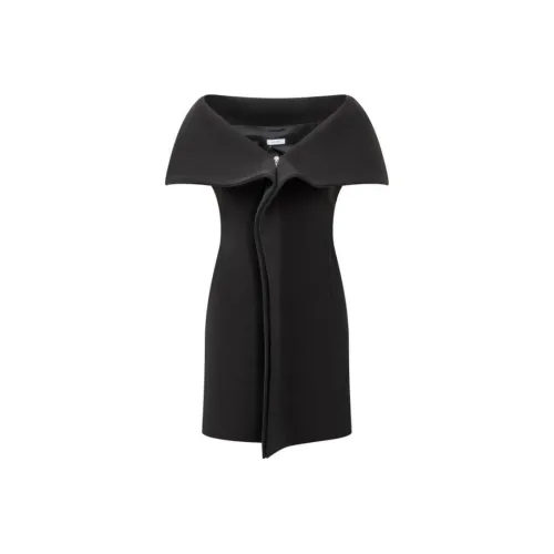 FERRAGAMO FW24 Короткое платье с короткими рукавами женское черное