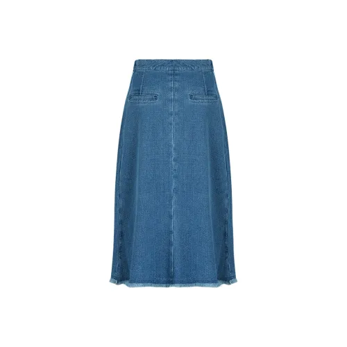 THE SEA LIFE Деним Длинный Юбка Женские Джинсовый синий