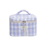 Синий сетчатый мешок для хранения макияжа