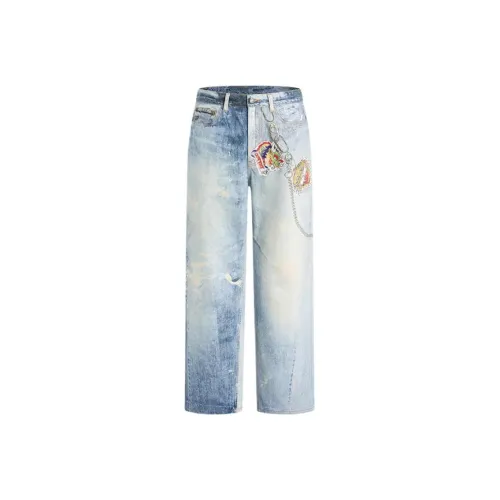 Ed Hardy Индиго Мужские Джинсы
