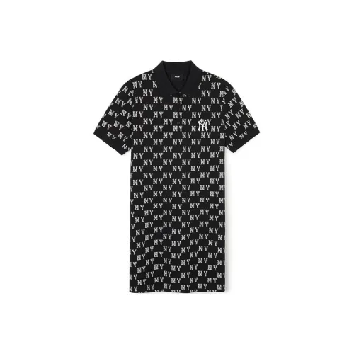 MLB MONOGRAM SS24 Короткий рукав Платье Женское Черное