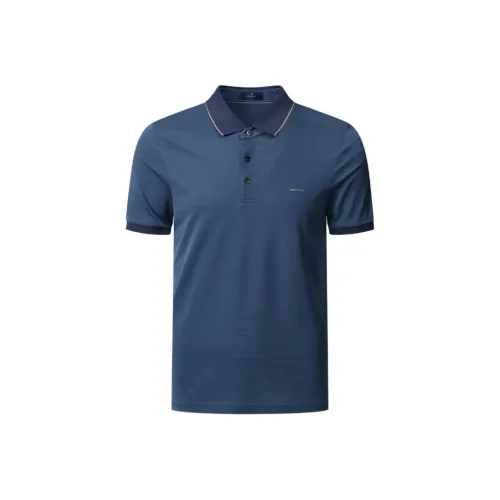 Montagut Серо-голубое унисекс поло