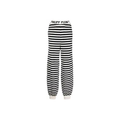 PHILIPP PLEIN Черные/Белые Женские Вязаные Спортивные Брюки
