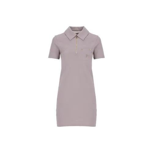 PALM ANGELS Короткое платье с короткими рукавами женское фиолетовое