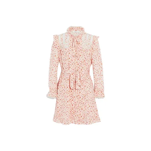 COACH Розовый Женские Длинные Платья с Рукавами