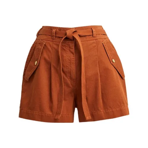 COACH Повседневные шорты Женские Оранжевый Красный