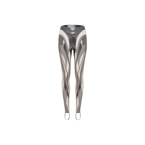 Mugler Silver Женские Леггинсы
