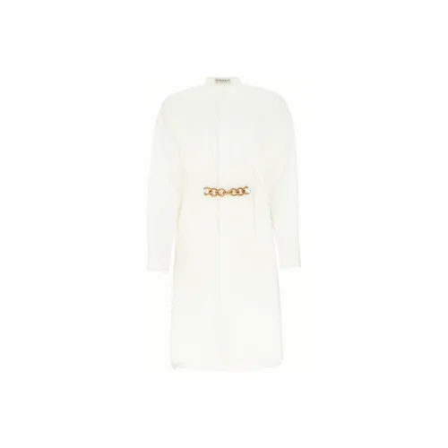 Givenchy Белое Женское Длинное Платье с Рукавами