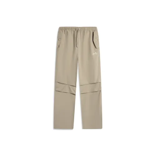 LINING x Forbidden City LIANMINGKUAN Серия китайской культуры Повседневные брюки Женские Кофе Пена Умбра