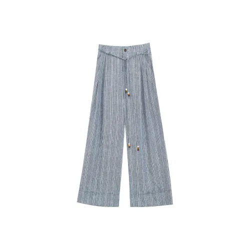 FIRELADY FUR Повседневные брюки Женские Сине-белые полоски