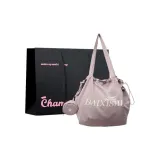 Фиолетовая сумка для покупок с украшением