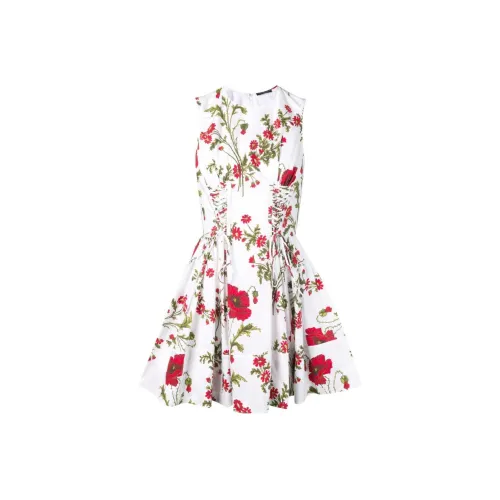 Alexander McQueen Многоцветные Женские Короткие Платья с Рукавами