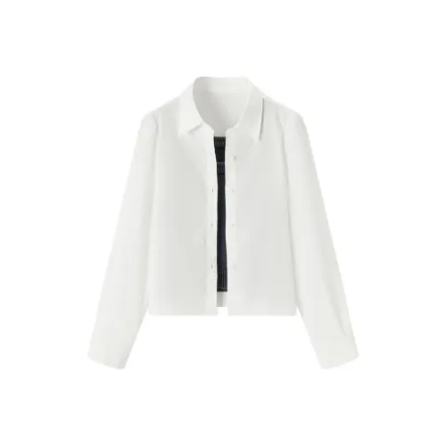 EICHITOO Рубашка Комплект Женский Натуральный Белый Trim