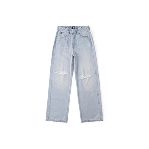 Lee совместный модель SS24 Джинсы Женские Светло-Синий