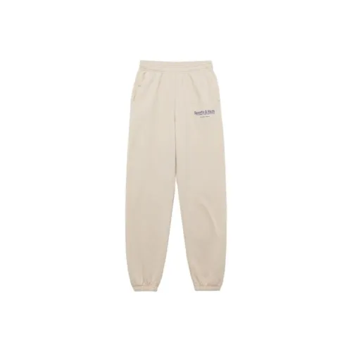 SPORTY RICH Вязаные спортивные брюки женские цвет экрю