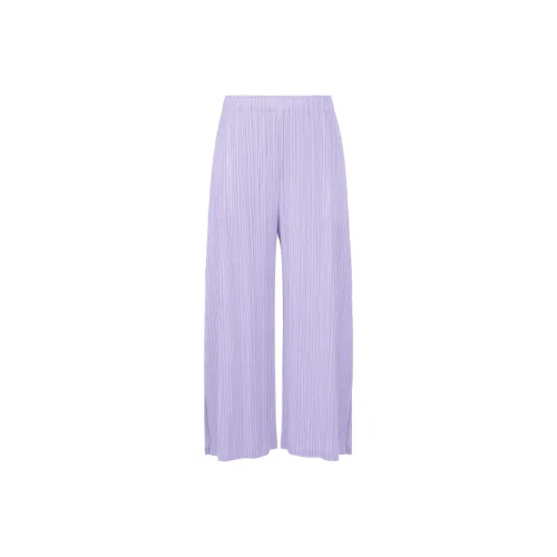 PLEATS PLEASE ISSEY MIYAKE Повседневные брюки Женские Фиолетовые