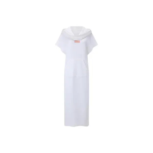 ELVIS.CHEUNG Pearl White Женские Короткие Платья с Рукавами