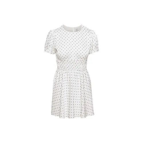 ARITZIA FW24 Sunday Best Anderson Satin Dress Short Sleeved Dress Women's Light Birch Black