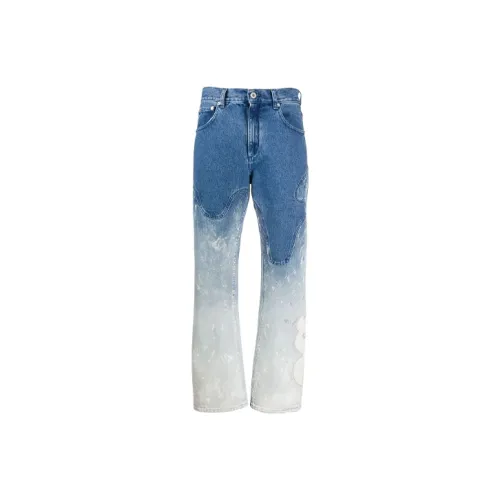 Off Белый FW20 Синий Женские Джинсы