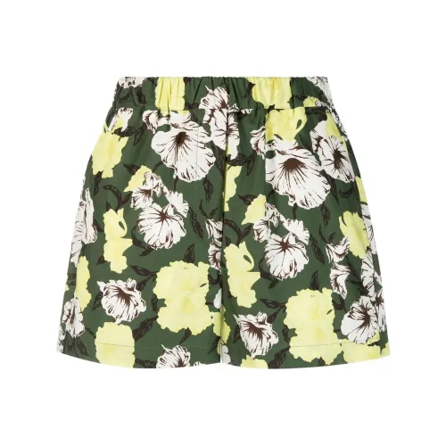 MSGM Темно-зеленые Женские Повседневные шорты