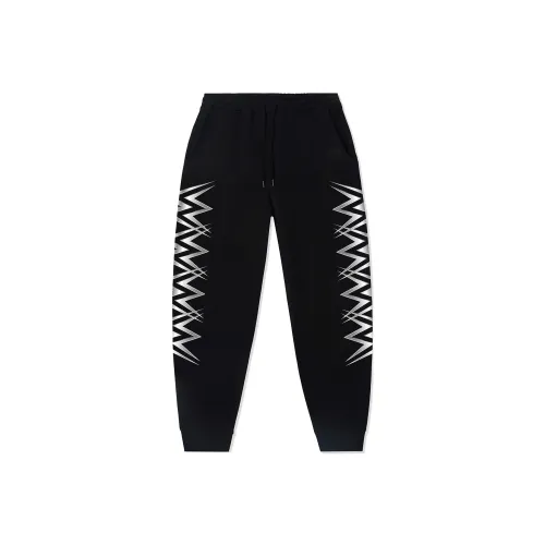 ANTI SOCIAL SOCIAL CLUB WWE Collaboration Черные Унисекс Вязаные Тренировочные Брюки