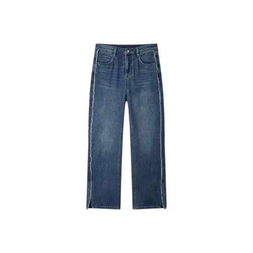 EICHITOO Джинсы Женские Деним Синий