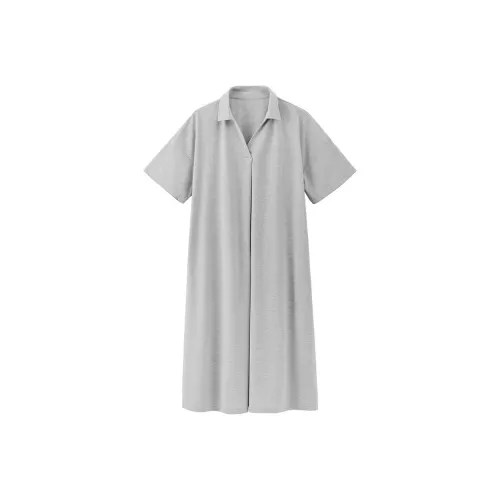 MUJI Короткий рукав платье женское