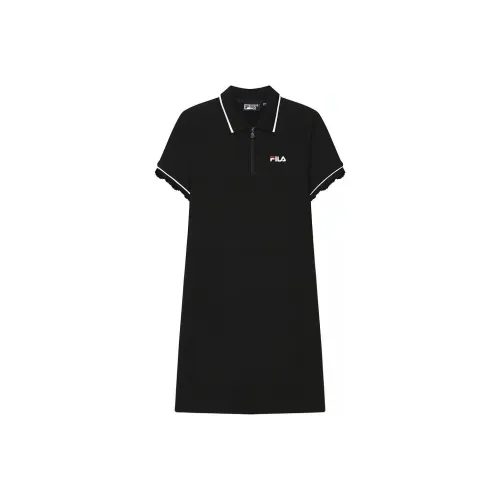 FILA Глубокий черный Женские Платья с коротким рукавом