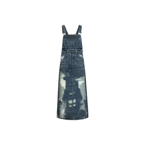 EVISU Denim Long Skirt Women's Denim Blue