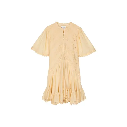 ISABEL MARANT Светло-желтый Женские Короткие Платья с Рукавами