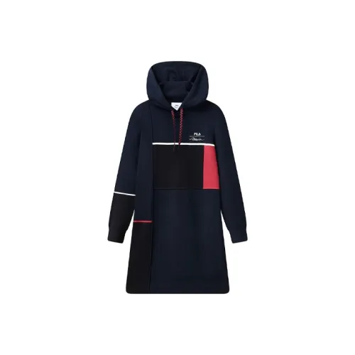 FILA 3,1 Phillip Lim collaboration collection Легендарный синий Женские Длинные Платья с рукавами