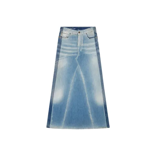 DIESEL FW24 Denim Long Skirt Women's Blue DIESEL FW24 Деним Длинная Юбка Женская Синяя