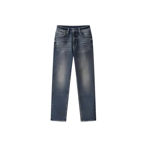 MOPROBABLY Джинсы Женские Выстиранный Синий