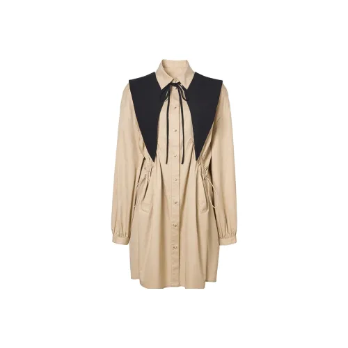 LOFT SHINE Хаки Женские Длинные Платья с Рукавами