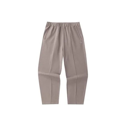 ANTA Вязаные тренировочные брюки женские цвет льняной серый