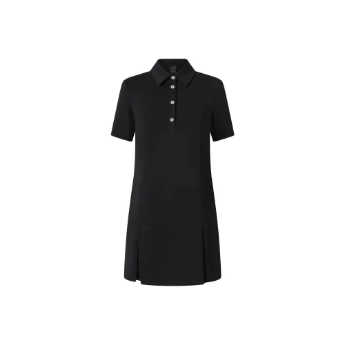 PINKO Черное Женское Короткое Платье с Рукавами