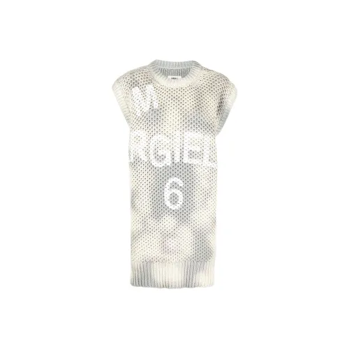 Maison Margiela Серые Женские Короткие Платья с Рукавами