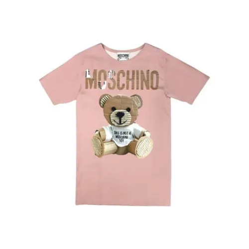 MOSCHINO Розовые Женские Платья с Коротким Рукавом