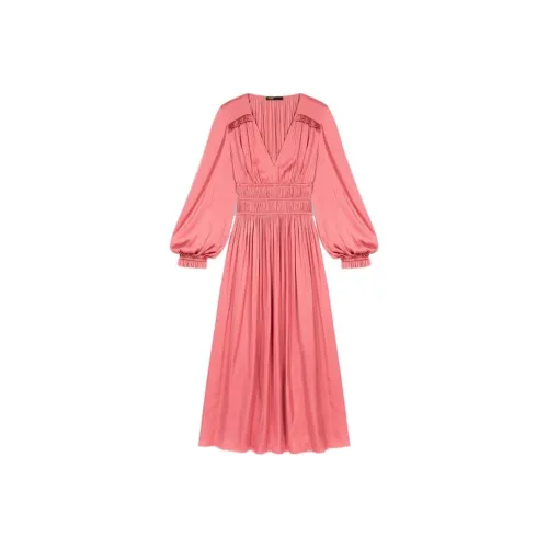 Maje Красный Сандаловое дерево Цвет Женские Длинные Рукава Платья