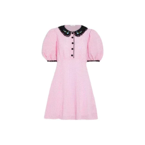 COACH Розовые Женские Короткие Платья с Рукавами