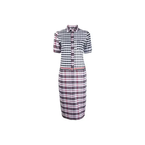 THOM BROWNE Многоцветные Женские Короткие Платья с Рукавами