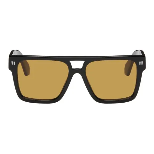 OFF Белый Ацетат Квадратные Солнцезащитные Очки Мужские Черные